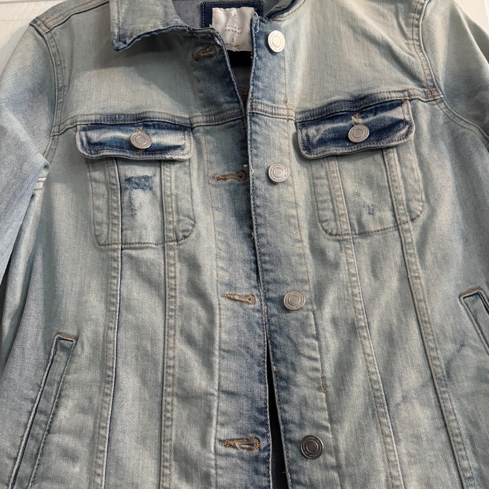 LC Lauren Conrad Light Blue Jean Jacket - Picture 4 of 6